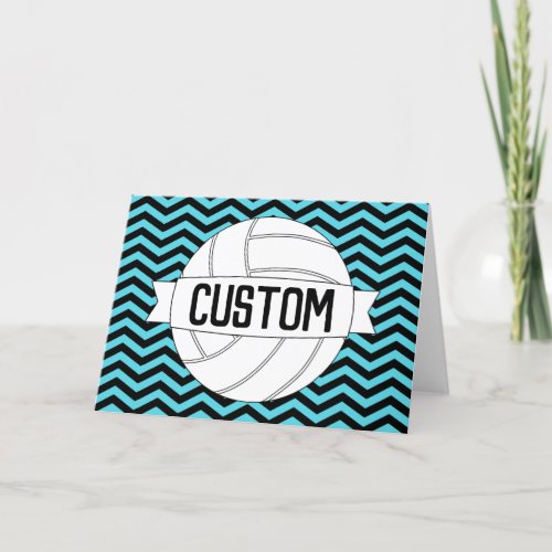 Custom Name or Text Volleyball Greeting Card