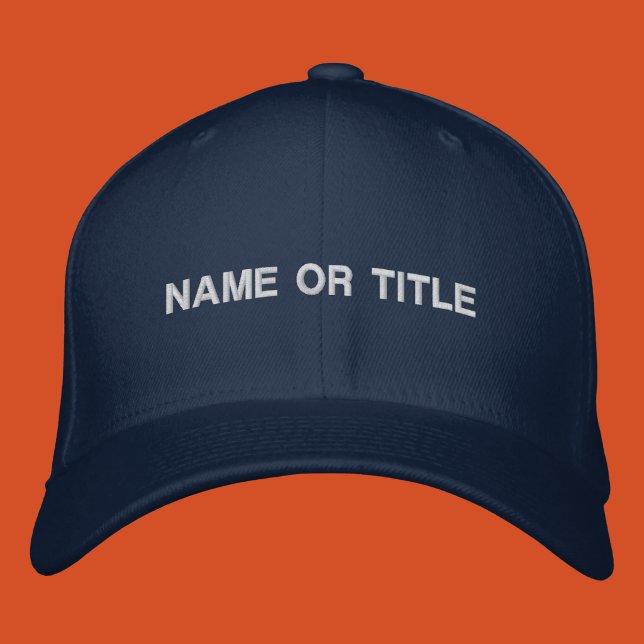Custom Name or Title Embroidered Baseball Cap (Creator Uploaded)