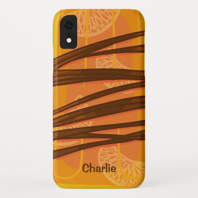 Custom name Orange Popsicle phone cases (Back)