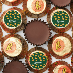Custom name orange slices and ice cream green reese's peanut butter cups