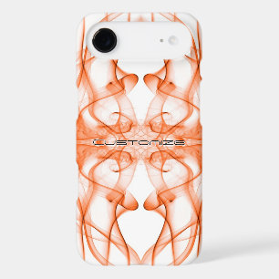 Custom Name Orange Smoke Symmetrical White iPhone 17 Air Case