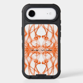Custom Name Orange Smoke Symmetrical White iPhone 17 Air Case