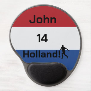 Custom Name Oranje Fan Identity Gel Mouse Pad