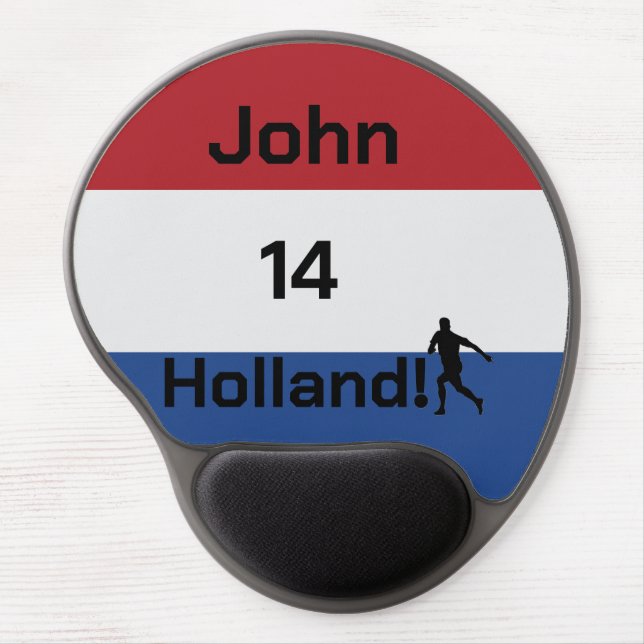 Custom Name Oranje Fan Identity Gel Mouse Pad (Front)