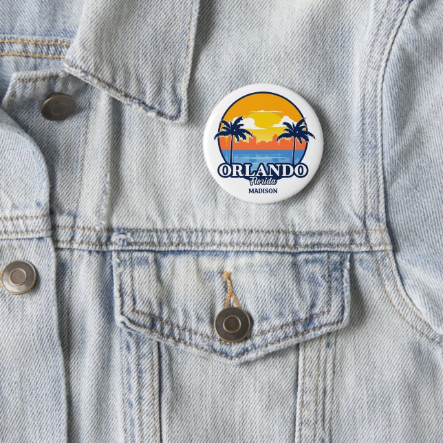 Custom Name Orlando Florida Button (In Situ)