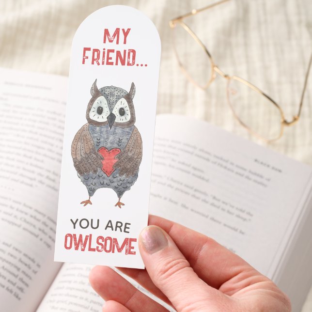 Custom Name Owl Pun Bookmarks (Hand)