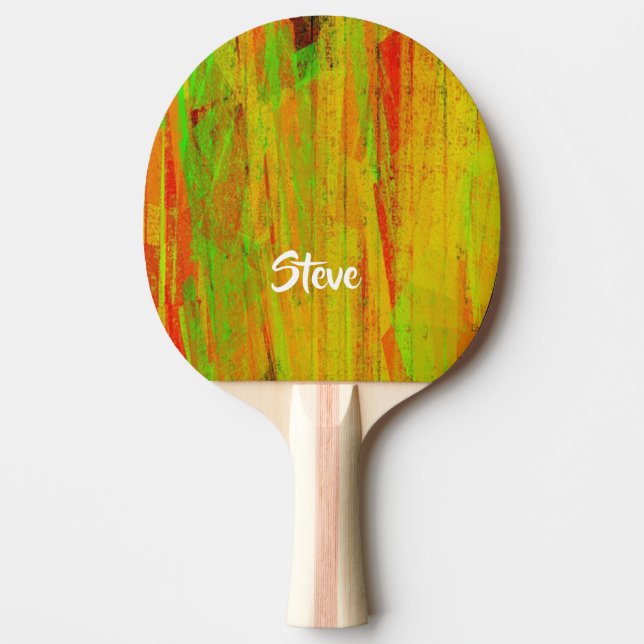 Custom name painted surface ping pong paddle (Front)
