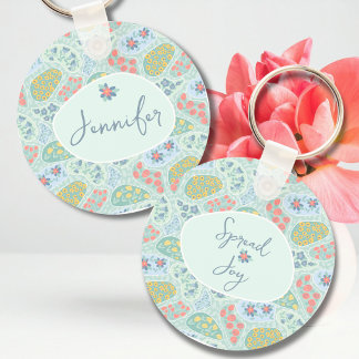 Custom Name Paisley Keychain | Spread Joy Design