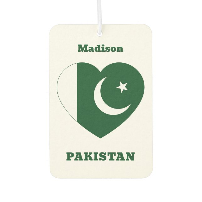 Custom Name Pakistan Air Freshener (Front)