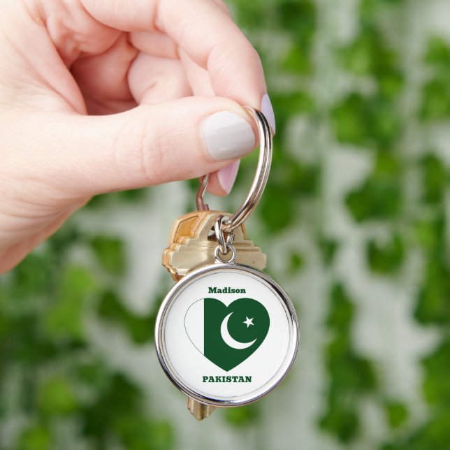 Custom Name Pakistan Keychain (Hand)