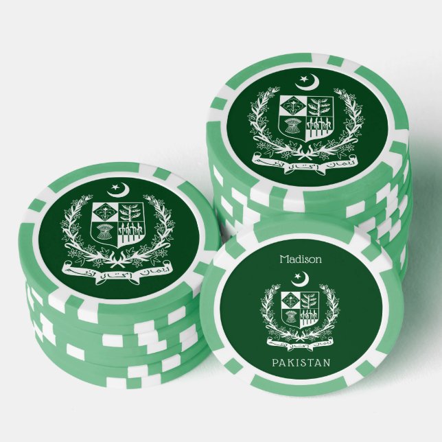 Custom Name Pakistan Poker Chips (Stack)