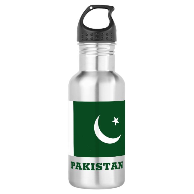 Custom Name Pakistan Stainless Steel Water Bottle (Front)