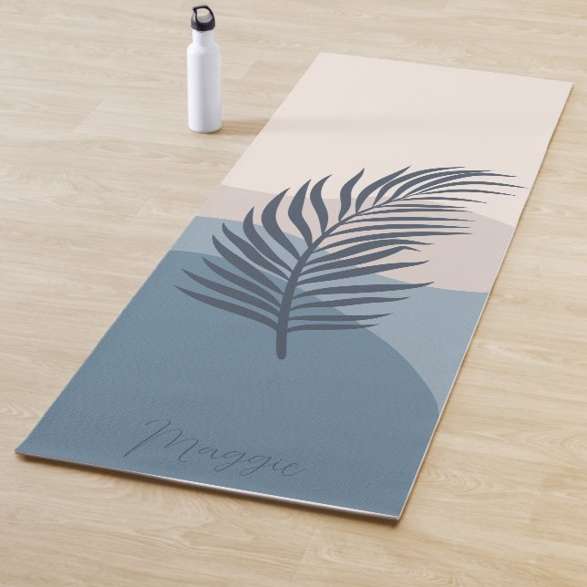 Custom Name Palm Leaves Yoga Mat (In Situ)