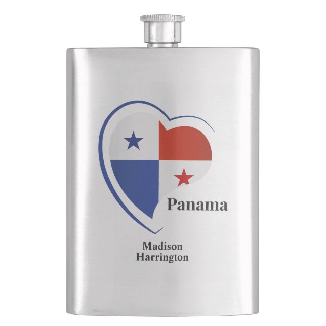 Custom Name Panama Love Flask (Front)
