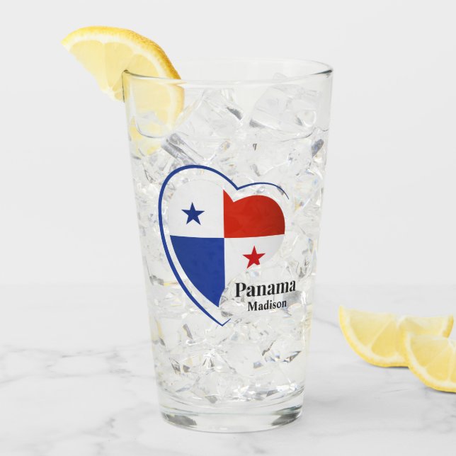 Custom Name Panama Love Glass (Front Ice)
