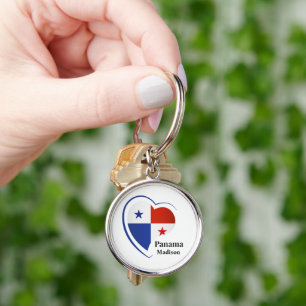 Custom Name Panama Love Keychain