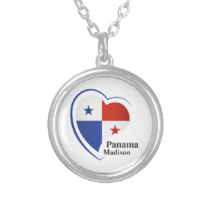 Custom Name Panama Love Silver Plated Necklace