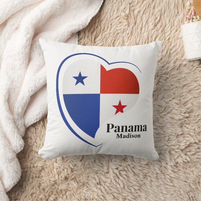 Custom Name Panama Love Throw Pillow (Blanket)