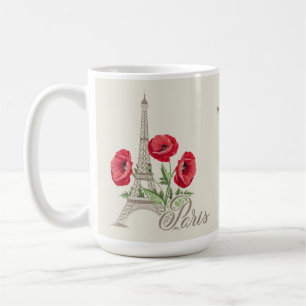 Custom name Paris France mugs