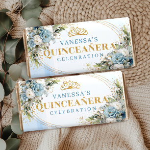 Custom Name Pastel Blue Sweet 15 Hershey Bar