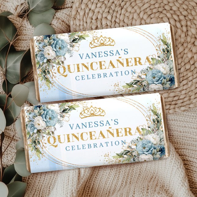 Custom Name Pastel Blue Sweet 15 Hershey Bar (Custom Name Pastel Blue Sweet 15 Hershey Bar)