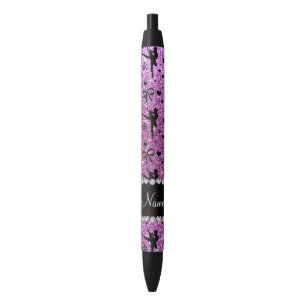 Custom name pastel purple glitter ballerinas pen