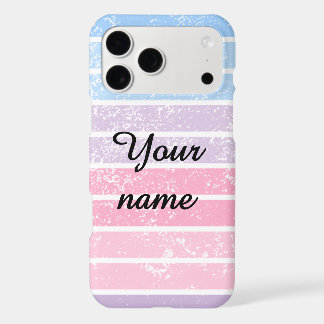 Custom Name pastel stripes phone case