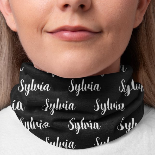 Custom Name Pattern Black White Bandana (Custom Name Pattern Black White Bandana)
