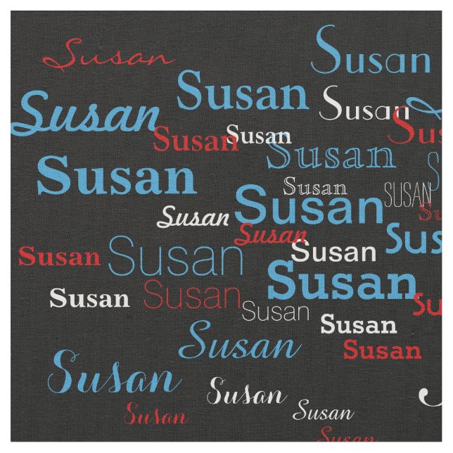 Custom Name Pattern Generator Fabric (Close Up)