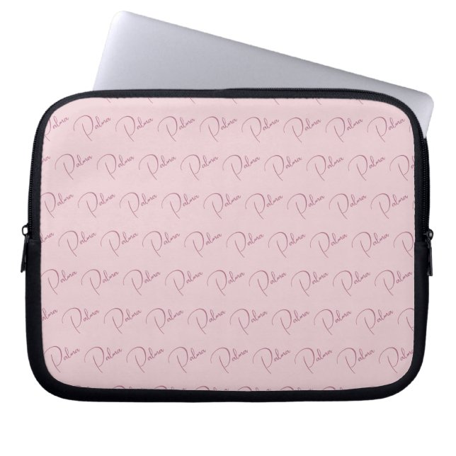 Custom Name Pattern Laptop Sleeve (Front)