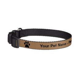 Custom name paw print dog collar for new pet owner