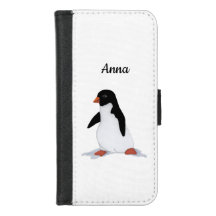 Custom Name Penguin iPhone 8/7 Wallet Case