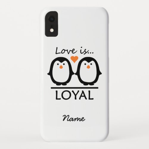 Custom name Penguin Love phone cases