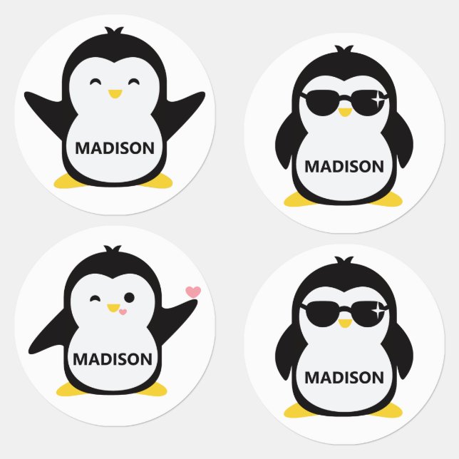 Clothing Labels For Kids: Penguins Clothing Labels