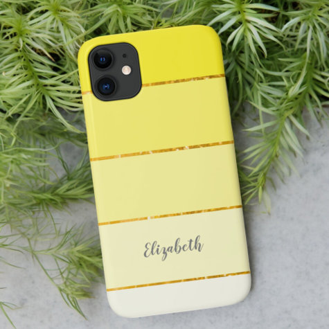 Custom Name Perky Yellow Stripe Color Palette