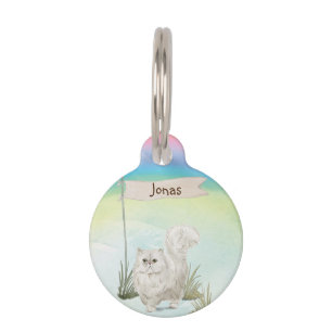 Custom Name Persian Cat Pet ID Tag