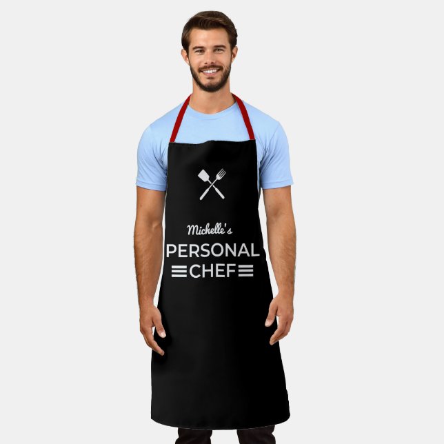 Custom Name Personal Chef Apron -Personalized Gift (Worn)