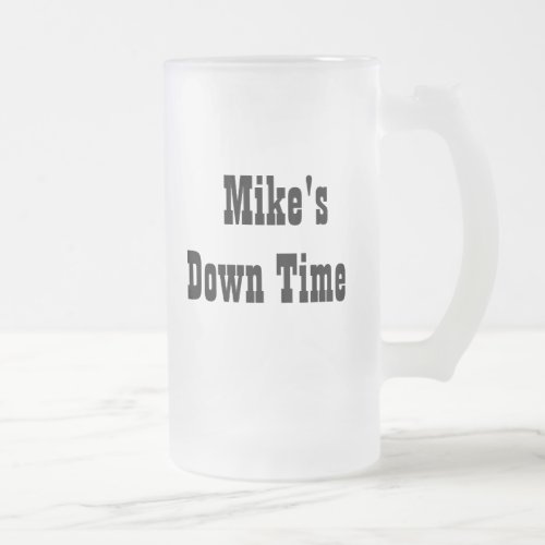 Custom Name Personalize Beer Time Frosted Mug Gift