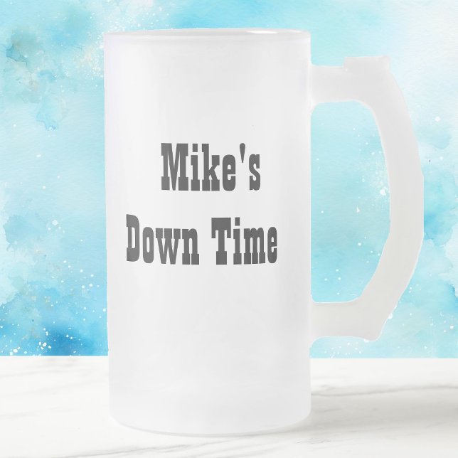 Custom Name Personalize Beer Time Frosted Mug Gift (Creator Uploaded)