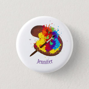Custom Name Personalized Artist Painter Art Button