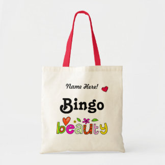 Custom Name Personalized Beautiful Bingo Player Tote Bag