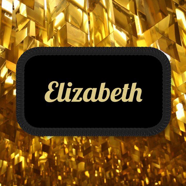 Custom Name Personalized Black Gold Color Simple Patch (Custom Name Personalized Black Gold Color Simple Patch)