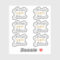 Custom Name Personalized Contour Stickers