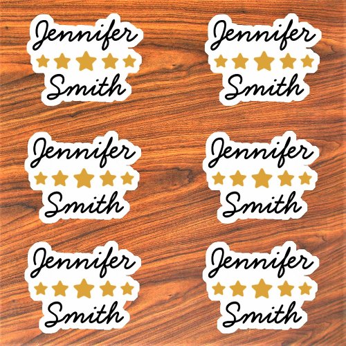 Custom Name Personalized Contour Stickers