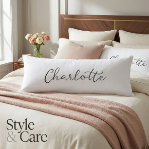 Custom Name Personalized Full Size Comfort White Body Pillow