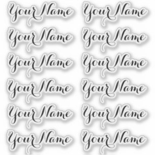 CUSTOM NAME — Personalized Labels Sticker Pack