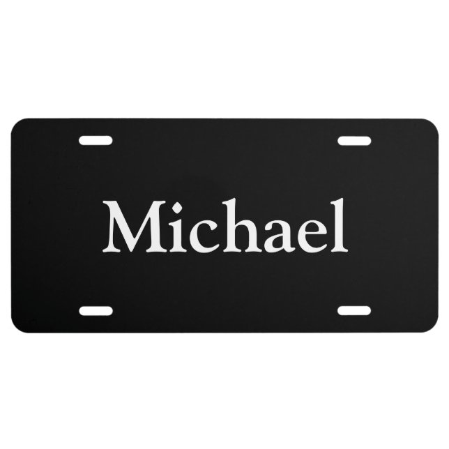 Custom Name Personalized License Plate (Front)