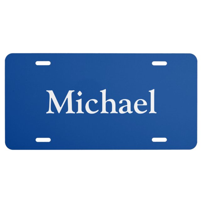 Custom Name Personalized License Plate (Front)