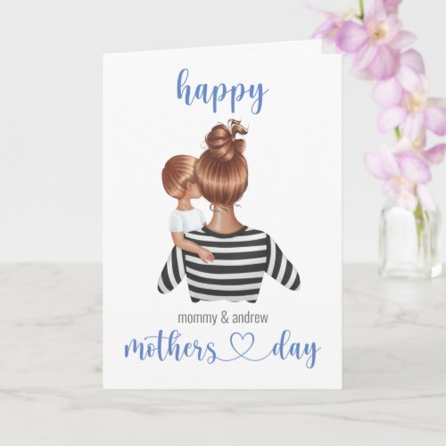 Custom Name Personalized Mothers Day Card