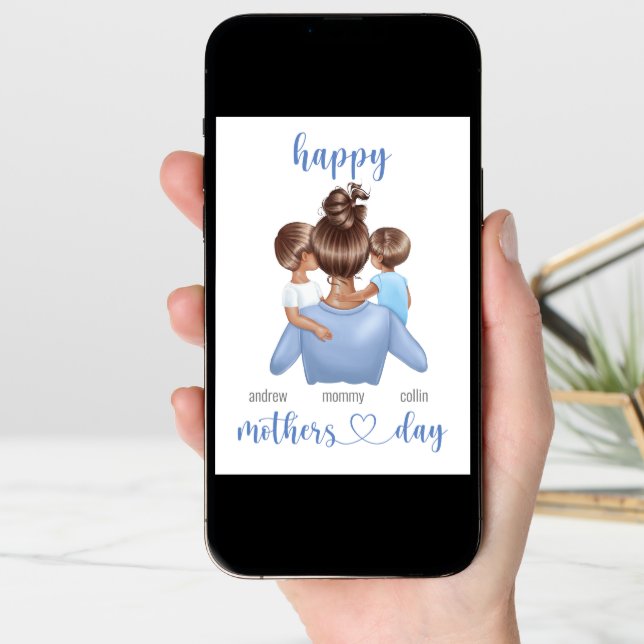 Custom Name Personalized Mothers Day Card (Front Digital)